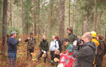 Students consider the implications of managing for old growth forests on carbon sequestration.